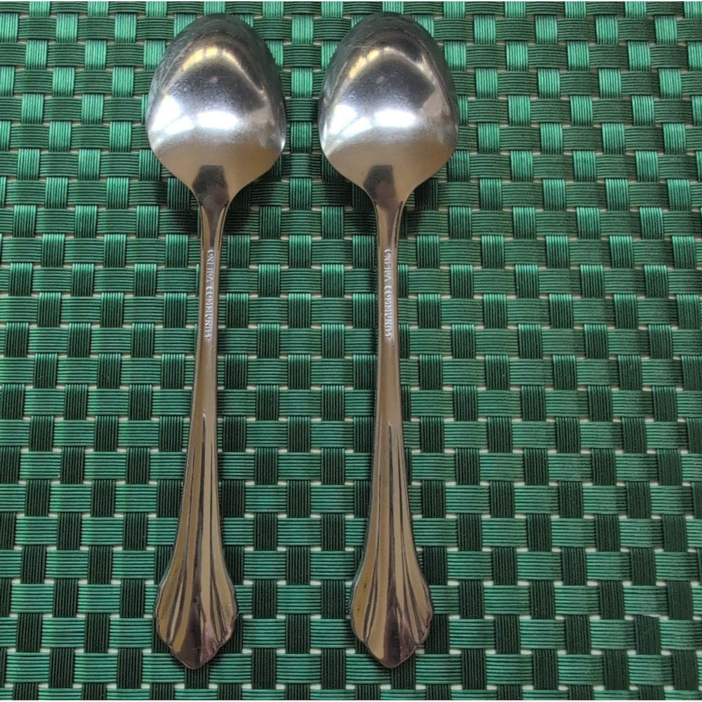 Oneida CLARETTE Teaspoons Set Lot of 2 Community Betty Crocker Stainless USA Vtg - Picture 6 of 10